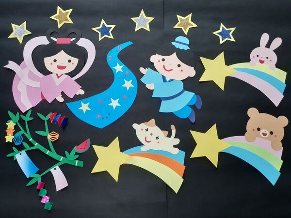 七夕 壁面飾り/ 保育園 幼稚園 施設など①