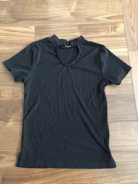 CECIL McBEEリブ編み Vネック ハイネック Tシャツ M