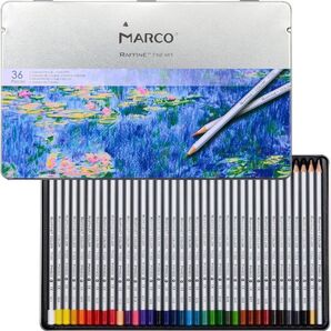 Marco 油性色鉛筆 36色 色鉛筆 油性 初心者 木製色鉛筆 デッサン