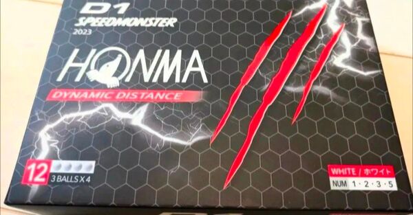 本間ゴルフ D1 SPEEDMONSTER スピードモンスター ゴルフボール 1ダース ホワイト 新品