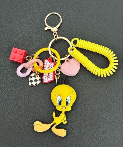 じゃらじゃらキーホルダー TWEETY バッグチャーム キーリング