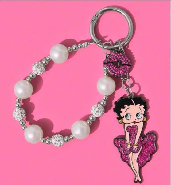 【Betty Boop】キーホルダー キーチェーン アクセサリー ピンク
