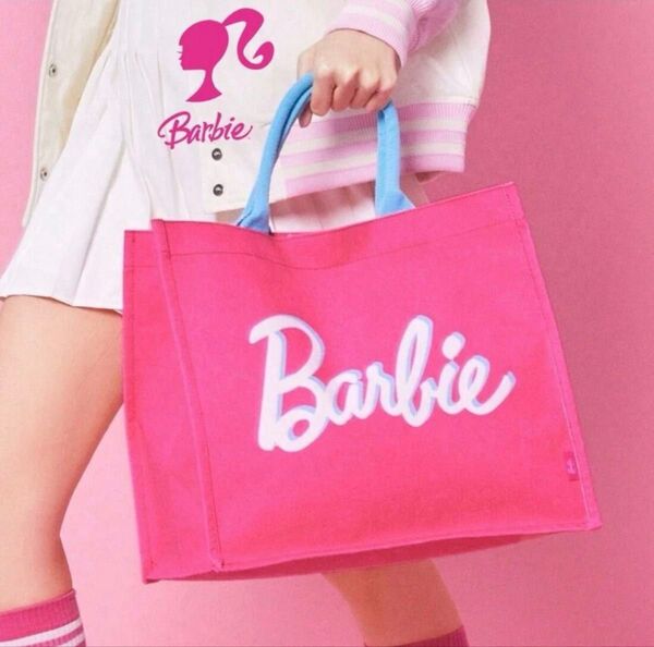 【新品】Barbie バービー トートバッグ 大容量 キャンバス バッグ 海外限定品
