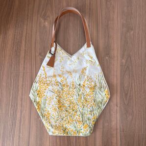 新品 ハンドメイド ミモザ コットン バッグ