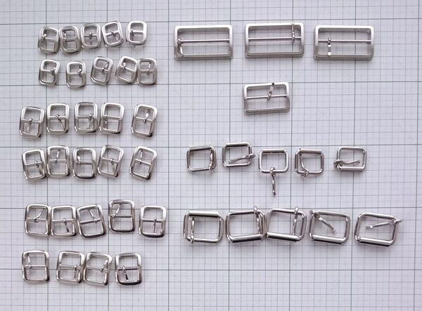 レザークラフト 金具 未使用 日型バックル 内巾 10、12、15 、30、40㎜ クダ美錠 18、25㎜