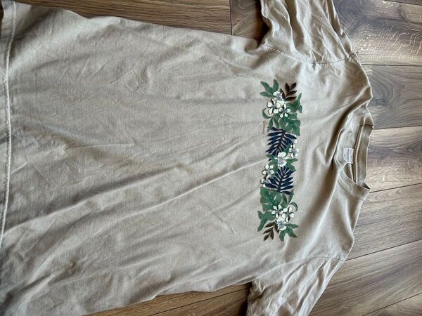 クレイジーTシャツ hawaii コナコーヒーTシャツ Mサイズ 花柄刺繍