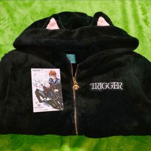 アイナナ Super Groupies TRIGGER モデル アニマル耳ボアパーカー レオパードイヤー 特典ブロマイド付