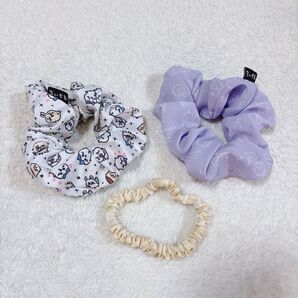 【ヘアアクセサリー】ちいかわ ナガノ 100%天然シルクシュシュ まとめ売り