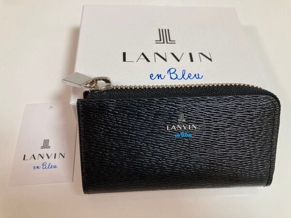 LANVIN en Bleu ランバンオンブルー レザー ファスナーキーケース ワグラム 579602 クロ 定価11000円