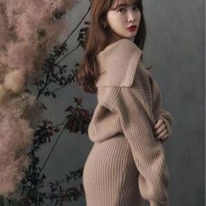 美品 Herlipto Half Zip Knit Mini Dress Sサイズ