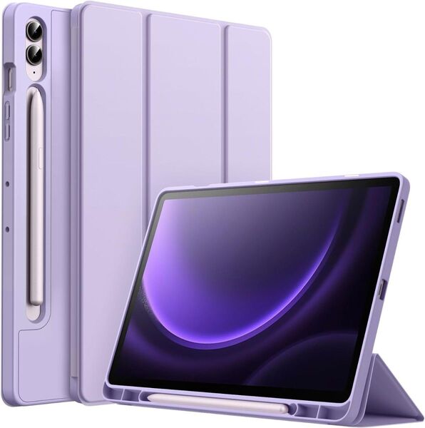Samsung タブレット Galaxy Tab S9 FE+ Plus カバー ケース ラベンダー