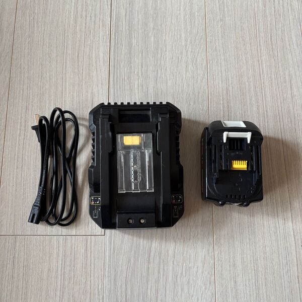 マキタ 14.4v/18v対応 スライド式充電器+BL1860B 互換バッテリー 電池残量表示なし