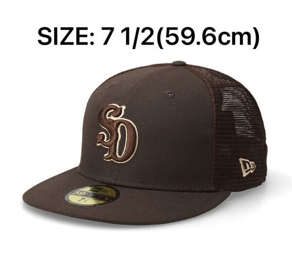 NEW ERA /SD 59FIFTY Logo Mesh Cap Brown