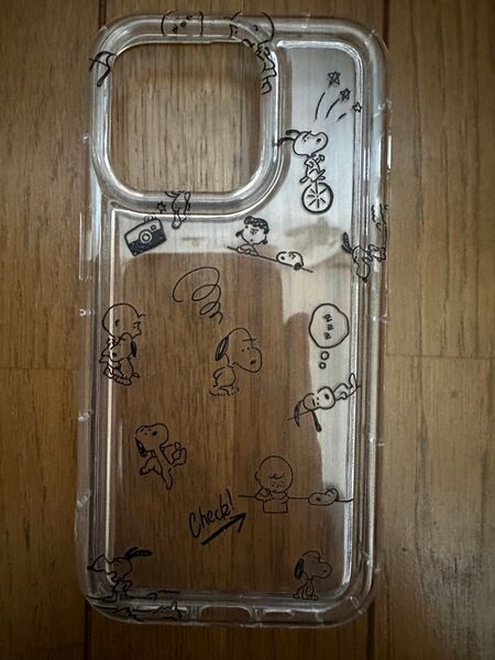 新品 スヌーピースマホケース iPhone14pro用
