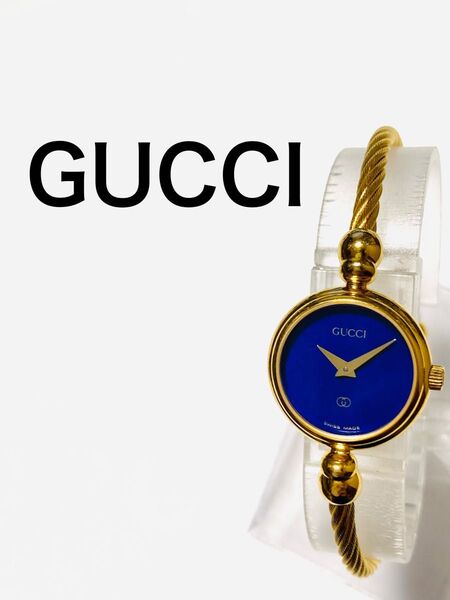 美品! GUCCI グッチ フリーサイズ バングルウォッチ レディース腕時計