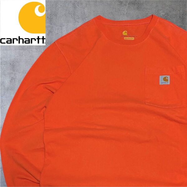Carhartt カーハート ロンT 長袖 長袖T ポケット ポケットT ポケT ワンポイント 古着
