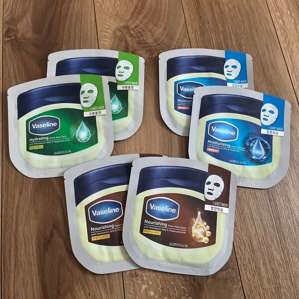 Vaseline 保湿シートマスクパック 6枚 まとめ売り