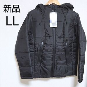 【新品】Nylaus (ナイラス) デュスポ 止水ファスナー 中綿ブルゾン フェイクダウンジャケット ブラック LLサイズ 3