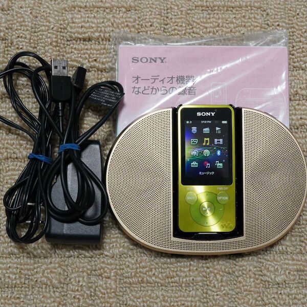 SONY ウォークマン Sシリーズ NW-S14 グリーン スピーカーセット #1 ※NW-S14本体美品