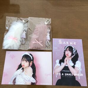 おまけ付◆桜庭遥花 LARMEfes アクスタキーホルダー×2 くすみピンク ホワイト ぱるたん ポストカード ラルムフェス