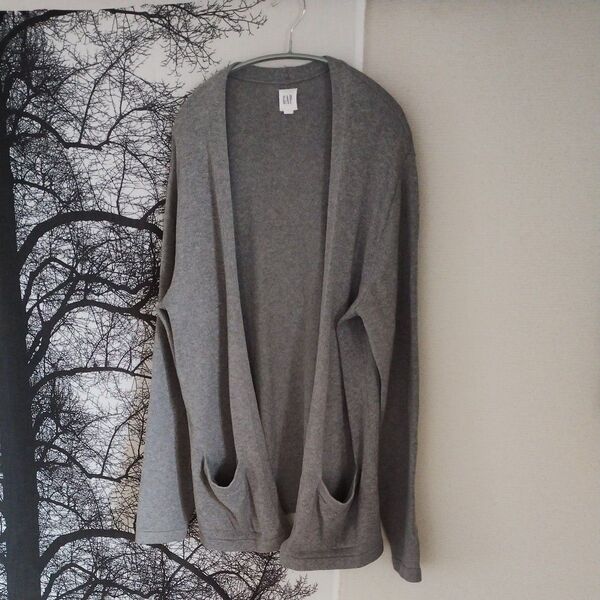 メンズ GAP シンプル グレー カーディガン