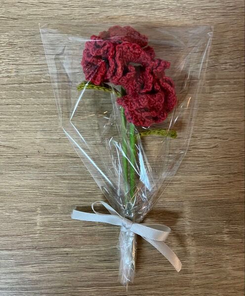 カーネーションの花束 ブーケ 枯れない花 母の日 毛糸 ハンドメイド