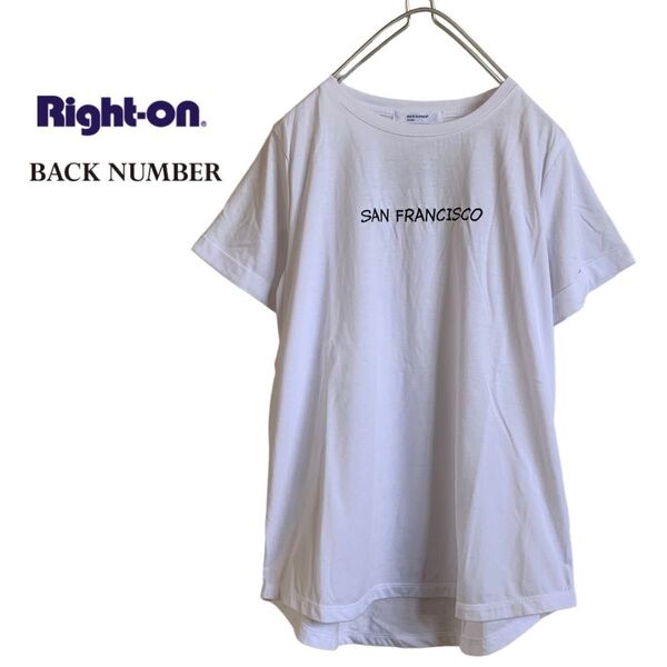 BACK NUMBER バックナンバー レディース Tシャツ 白T ロゴ ホワイト 半袖Tシャツ