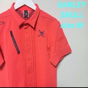 OAKLEY オークリー スカル ゴルフ シャツ ポロシャツ GOLF ドット柄