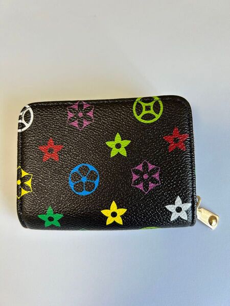 カードケース コンパクト財布 マルチカラー 花柄
