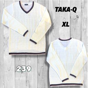 ニット セーター トップス 薄手 LL XL タカキュー TAKA-Q