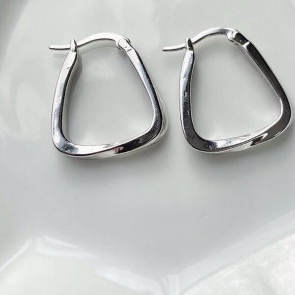 シルバー rectangle pierce シルバーピアス アクセサリー カッコいい フープピアス