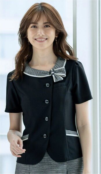 セロリー オーバーブラウス 事務服 9号 制服 オフィス 春夏 半袖 ①