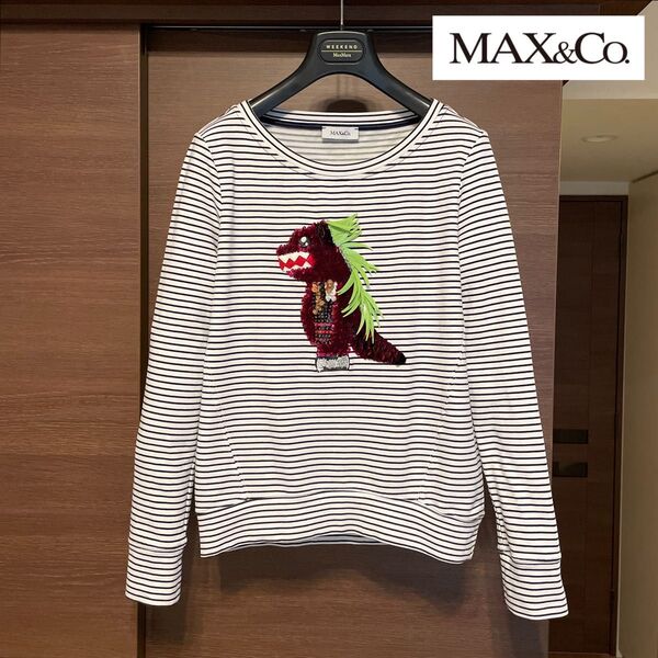 ☆MAX&Co マックスアンドコー 怪獣スパンコール ボーダーカットソー☆