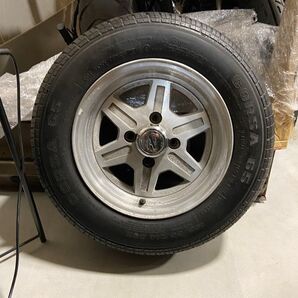 日産 S130 S30 純正アルミホイール TE37風 6本スポーク 4本セット タイヤ付き