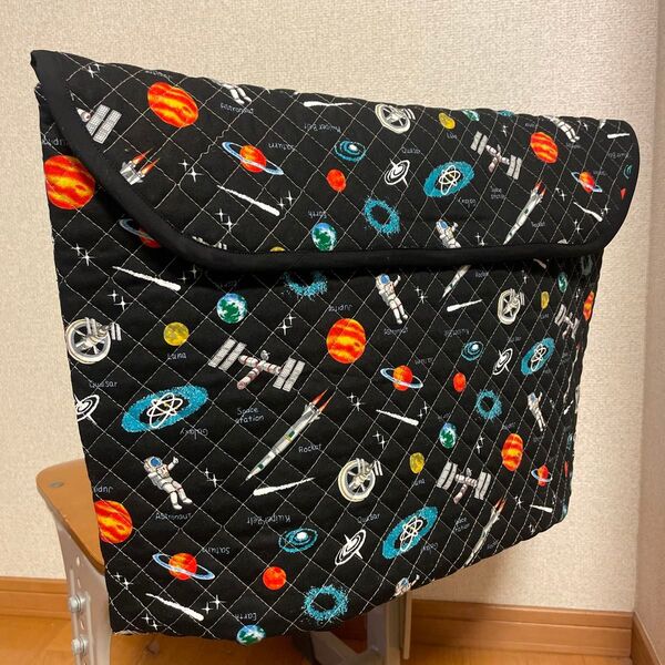 防災頭巾カバー 椅子の背もたれ用 宇宙飛行士