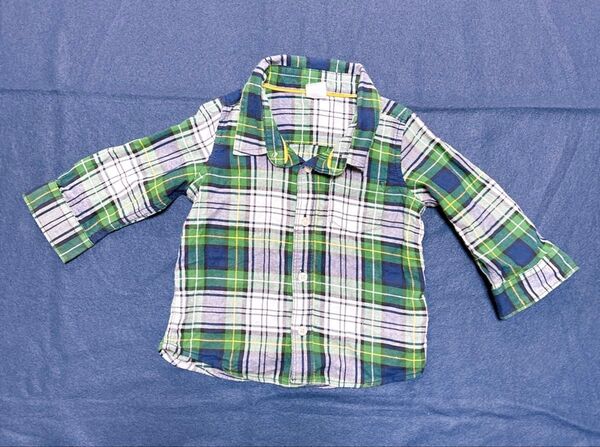 baby GAP ギンガムチェックシャツ 12-18month 約90cm 長袖シャツ