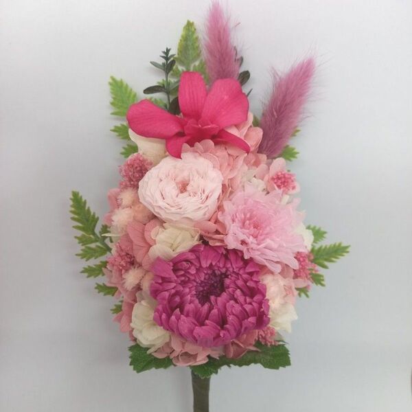 仏花 プリザーブドフラワー ピンク系 花器なし