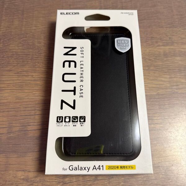 Galaxy A41用ソフトレザーケース/磁石付(手帳型) 12193