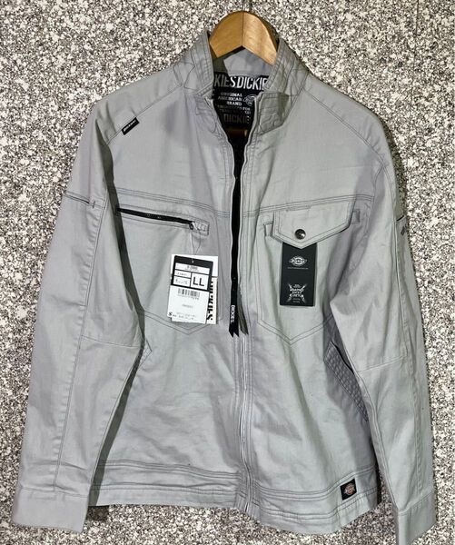 【新品未使用品 ディッキーズ ストレッチジャケット D-2880 LL シルバー】 ジャケット 作業服 ジャケットブルゾン