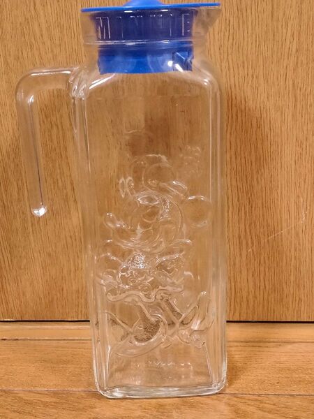 ミッキー&ミニー 麦茶入れ クールポット ピッチャー レトロ レア 冷水ポット 昭和レトロ ガラス