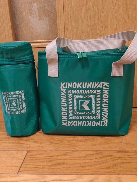 【新品未使用】紀ノ国屋 KINOKUNIYA 保冷バッグ ペットボトルホルダー グリーン 紀ノ国屋