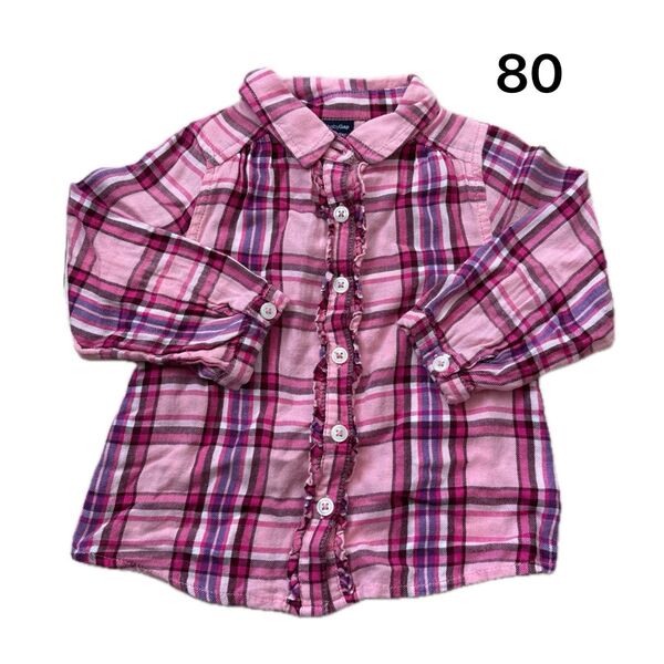 子供服 baby GAP ギャップ チェック シャツ 80 アウター 上着 長袖 トップス