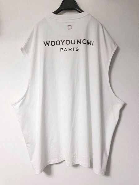 WOOYOUNGMI 19SS Oversized Sleeveless T-shirt ロゴ ノースリーブ Tシャツ 白 ベスト