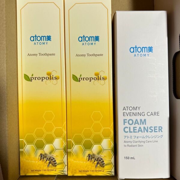 未使用 ATOMY 洗顔フォーム 歯磨き粉 3点セット
