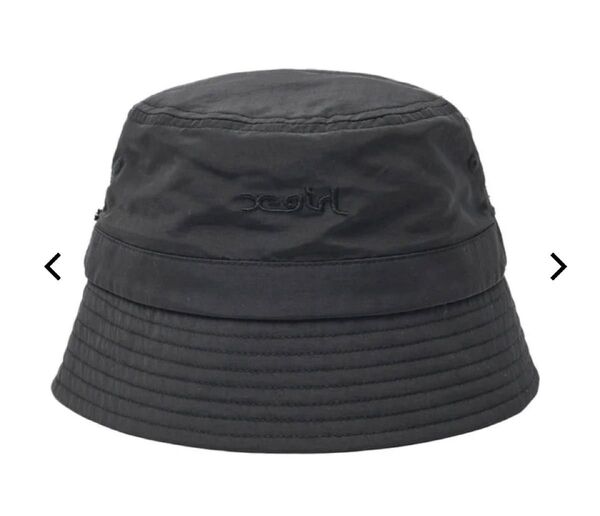 新品 X-girl NECK SAVER BUCKET HAT エックスガール ハット バケット ブラック ネックカバー付き