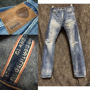 glamb セルビッチ 赤みみ ダメージ加工デニム ジーンズ YKK 日本製