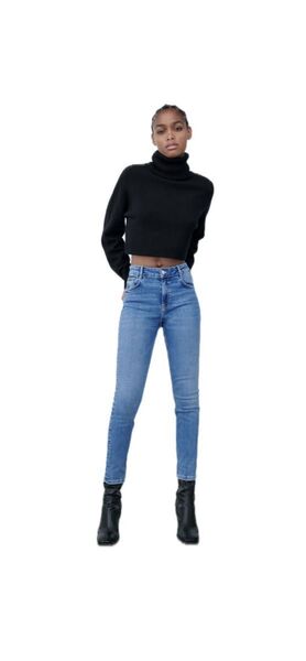 ZARA ザラ ミッドライズ スカルプト デニムパンツ