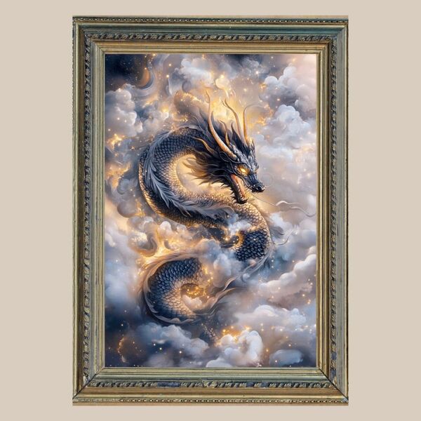 ☆黒龍☆ No.11【開運風水絵画風・ヒーリングアート】