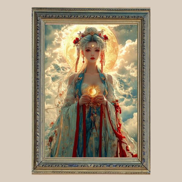 永遠の美☆ 月華の女神 ☆No.10 【開運風水絵画風ヒーリングアート】