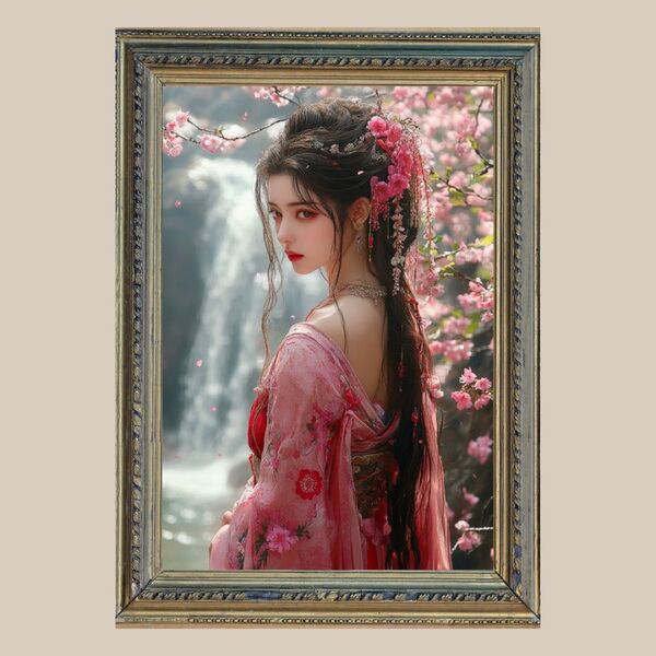 浄化と再生☆ 水の女神 瀬織津姫☆ No.45【開運絵画風ヒーリングアート】